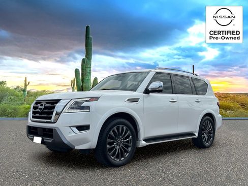Certified 2023 Nissan Armada Platinum w/ Captain's Chairs Package RWD image 2