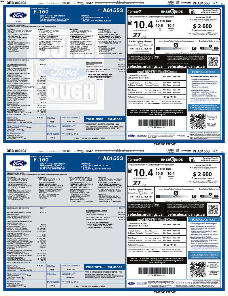 Used 2023 Ford F150 Lariat w/ Equipment Group 502A High AWD/4WD image 11