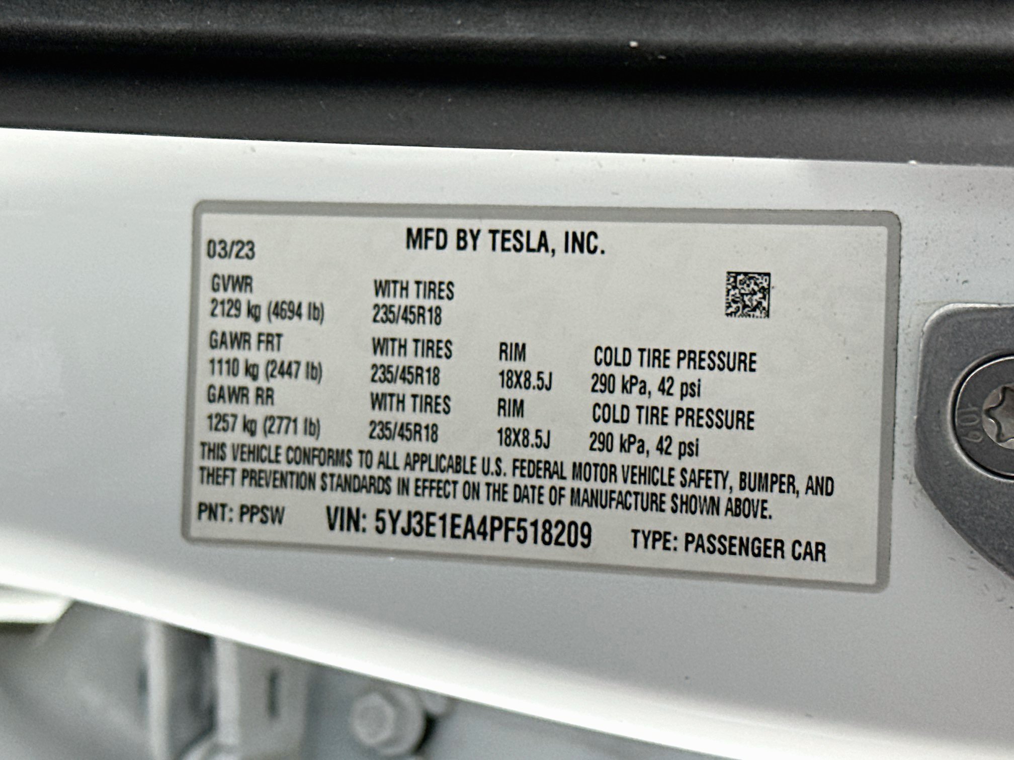 Used 2023 Tesla Model 3 Standard Range RWD image 12