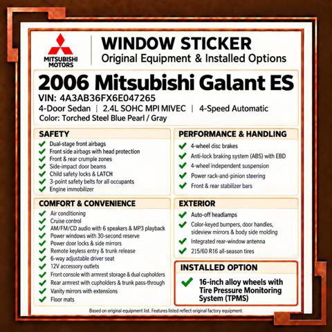 Used 2006 Mitsubishi Galant ES FWD image 20