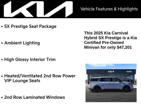 Certified 2025 Kia Carnival SX Prestige FWD image 6