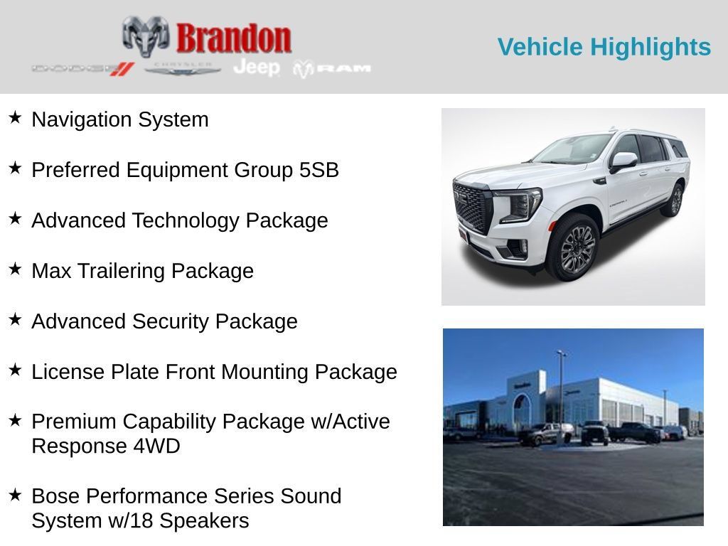 Used 2023 GMC Yukon XL Denali Ultimate AWD/4WD image 2