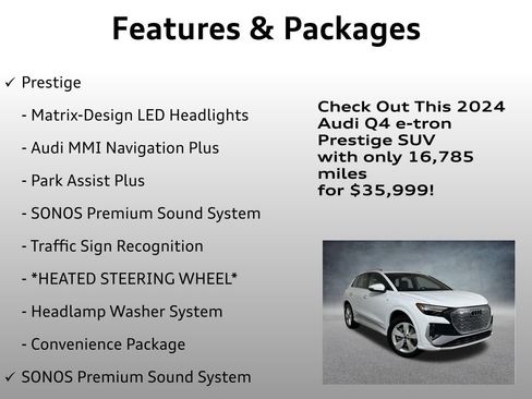 Used 2024 Audi Q4 e-tron Prestige image 24