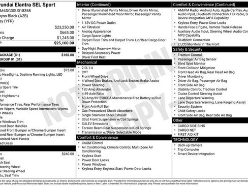 Certified 2025 Hyundai Elantra Sport w/ Cargo Package FWD image 27