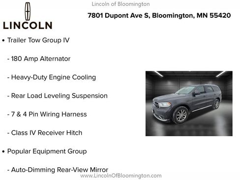 Used 2017 Dodge Durango SXT w/ Quick Order Package 23B image 9