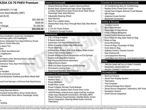 Used 2025 MAZDA CX-70 Plug-In Hybrid w/ Premium Plus image 3