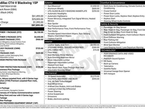 Used 2024 Cadillac CT4 V Blackwing w/ Carbon Fiber 1 Package RWD image 2