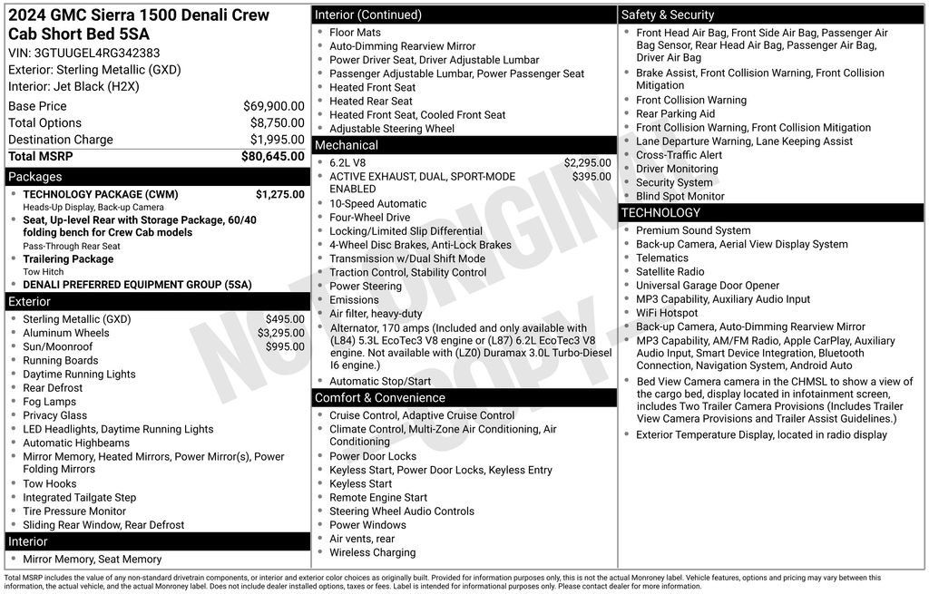 Used 2024 GMC Sierra 1500 Denali w/ Technology Package AWD/4WD image 4