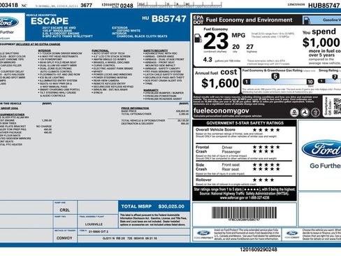 Used 2017 Ford Escape SE AWD/4WD image 2