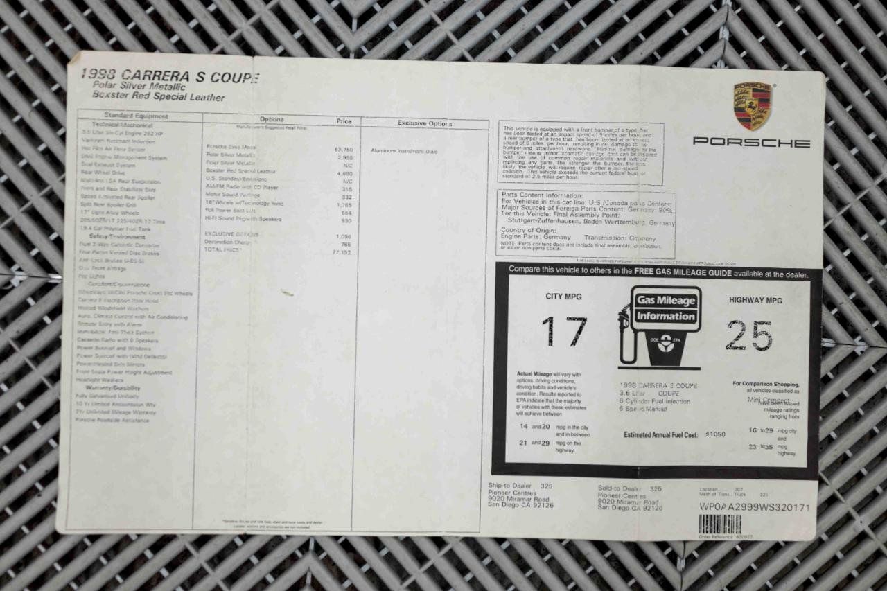 Used 1998 Porsche 911 Carrera S RWD image 3