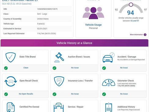 Used 2021 Chevrolet Tahoe LT w/ LT Signature Package image 56