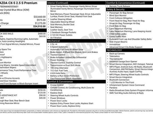 Certified 2022 MAZDA CX-5 AWD 2.5 S w/ Premium Package image 29