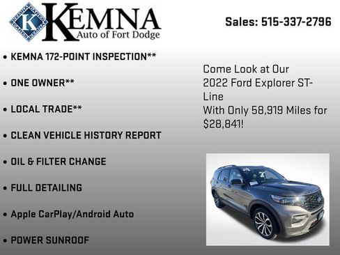 Used 2022 Ford Explorer ST-Line w/ Class IV Trailer Tow Package image 7