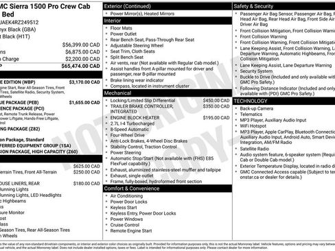 Used 2024 GMC Sierra 1500 Pro w/ Graphite Edition AWD/4WD image 17