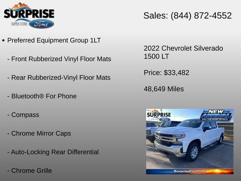 Used 2022 Chevrolet Silverado 1500 LT w/ Z71 Off-Road Package AWD/4WD image 12