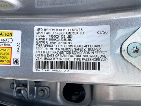 New 2026 Honda Accord LX image 17