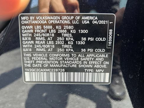 Used 2021 Volkswagen Atlas Cross Sport S AWD/4WD image 44