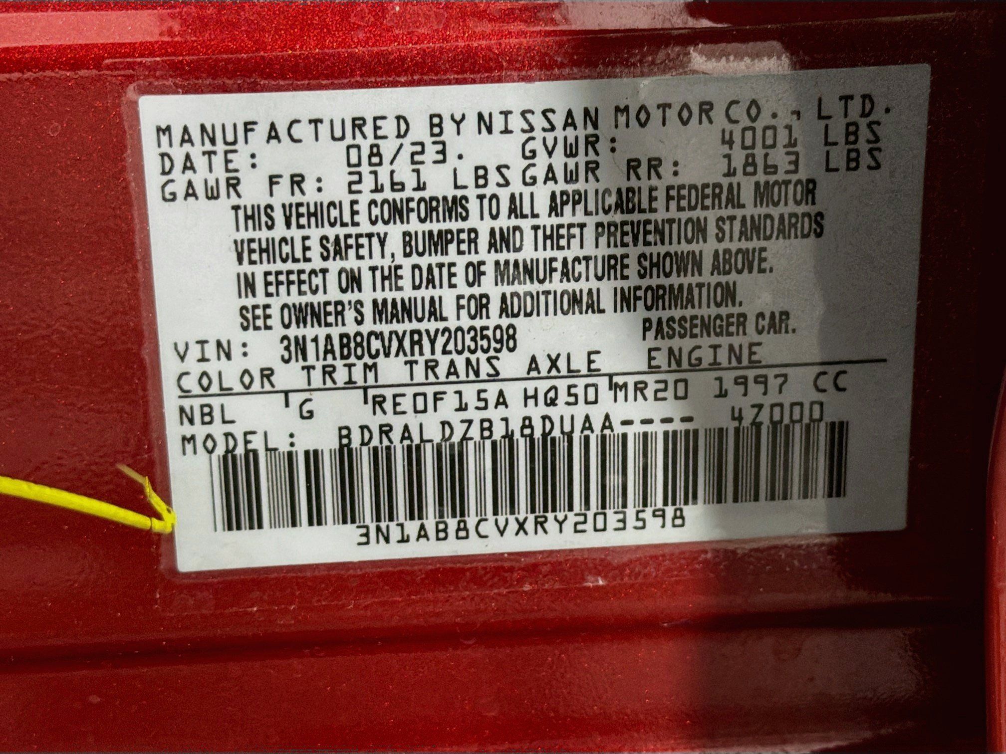 Used 2024 Nissan Sentra SV w/ All-Weather Package FWD image 12