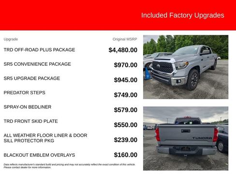 Used 2020 Toyota Tundra SR5 w/ TRD Off-Road Plus Package AWD/4WD image 5