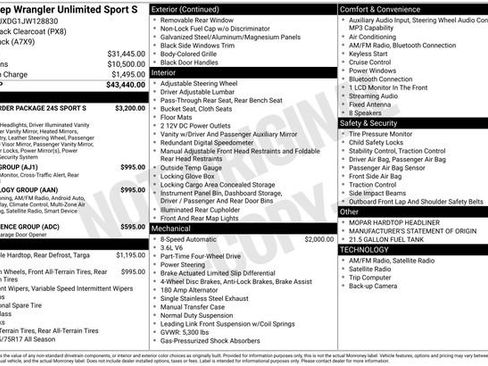 Used 2018 Jeep Wrangler Unlimited Sport S image 32