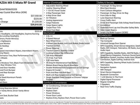 Certified 2025 MAZDA MX-5 Miata RF Grand Touring RWD image 26