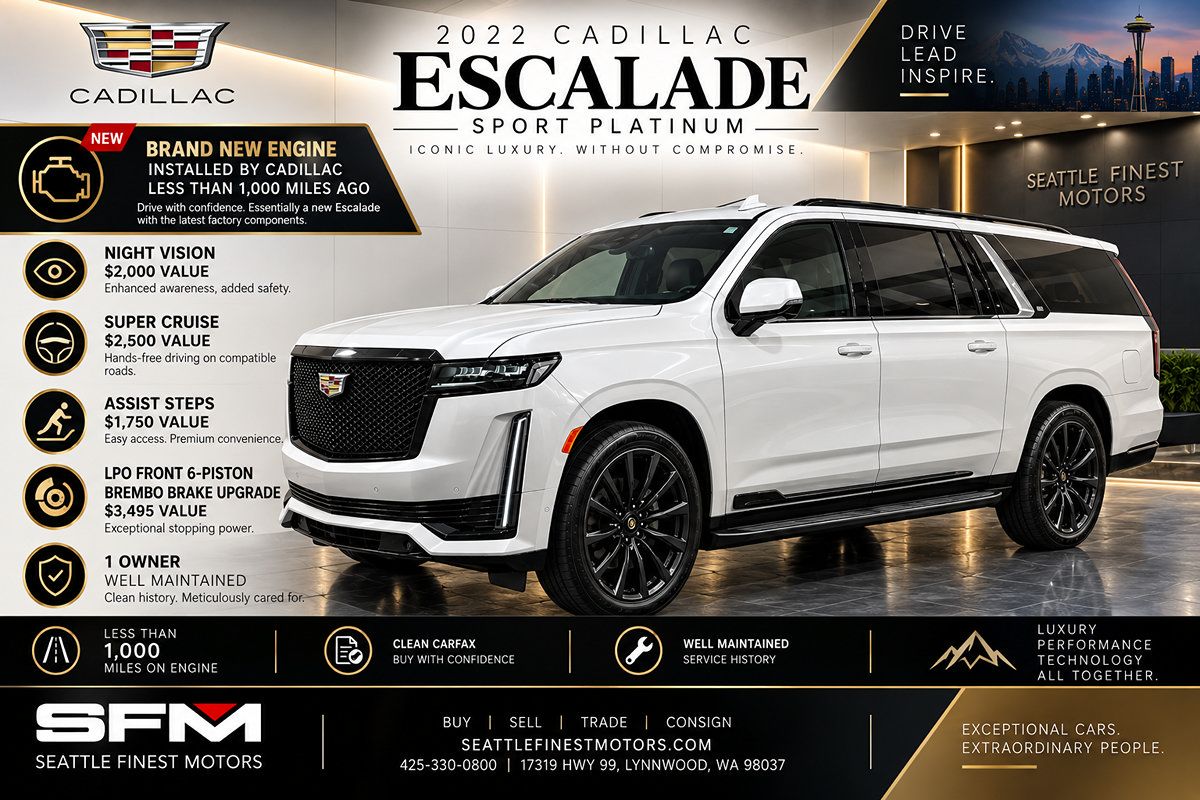 Used 2022 Cadillac Escalade Sport Platinum w/ Heavy-Duty Trailer Package AWD/4WD image 1