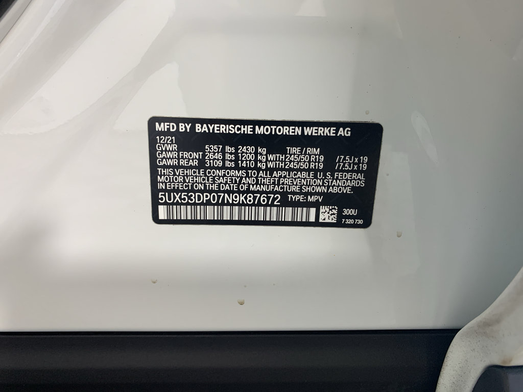 Used 2022 BMW X3 xDrive30i w/ Convenience Package AWD/4WD image 12