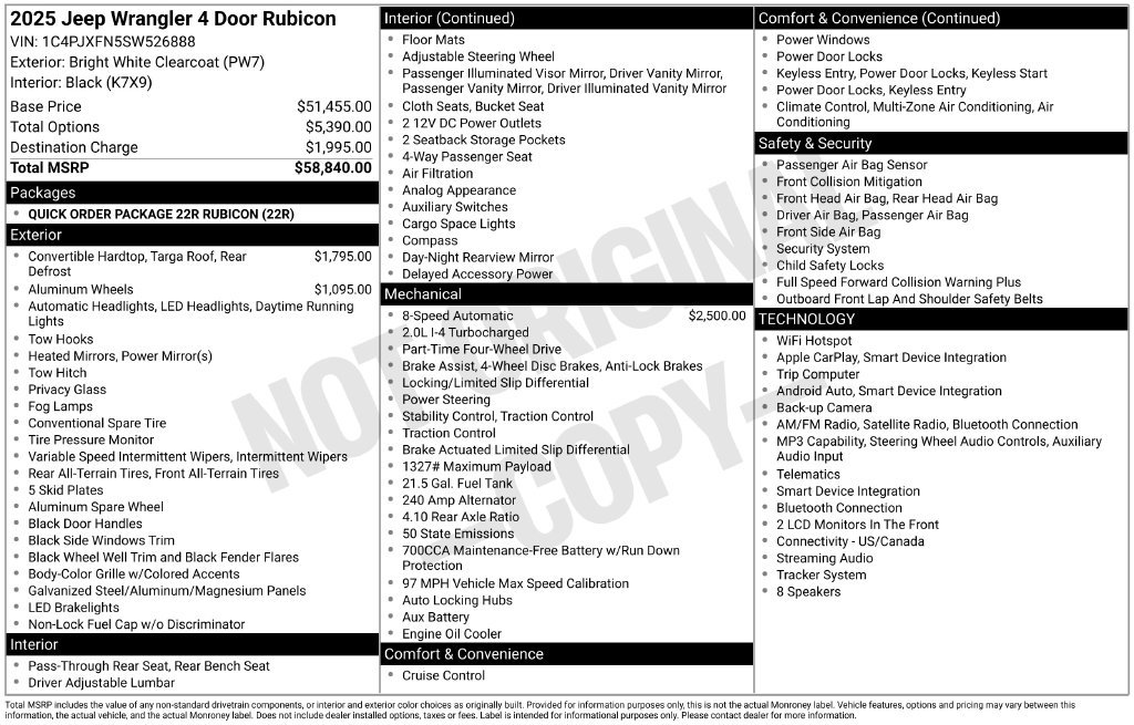 Used 2025 Jeep Wrangler Unlimited Rubicon AWD/4WD image 19