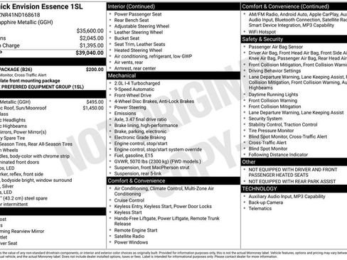 Used 2022 Buick Envision Essence w/ Safety Package image 40