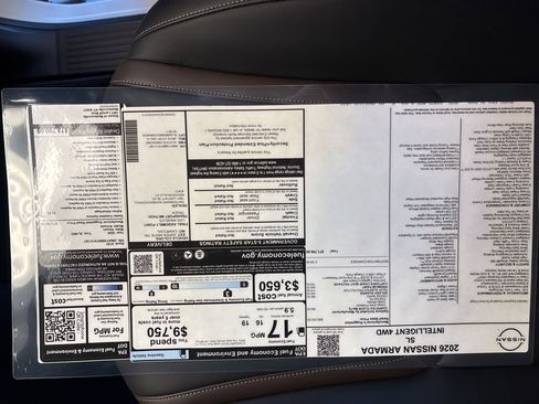 New 2026 Nissan Armada SL w/ Captain's Chari Seat Package AWD/4WD image 8