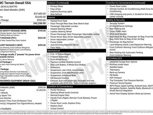 Certified 2018 GMC Terrain Denali w/ Advanced Safety Package FWD image 38