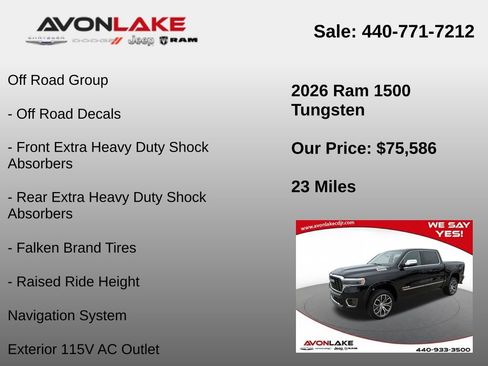 New 2026 RAM 1500 Tungsten w/ Off Road Group image 12