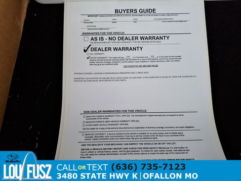 Used 2024 Subaru WRX Limited w/ Popular Package #2A AWD/4WD image 35