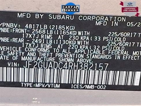 Certified 2024 Subaru Crosstrek 2.0i Premium image 29