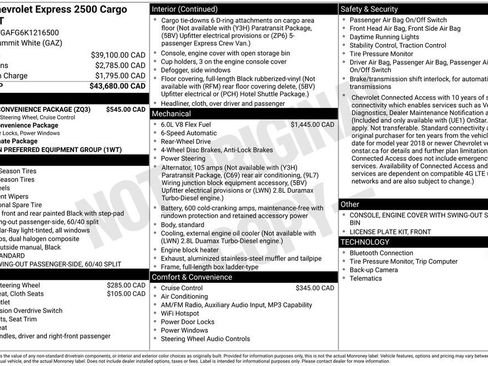 Used 2019 Chevrolet Express 2500 w/ Driver Convenience Package RWD image 24