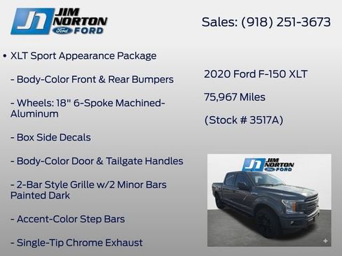 Used 2020 Ford F150 XLT w/ Equipment Group 302A Luxury AWD/4WD image 14