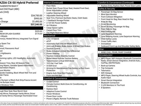 New 2026 MAZDA CX-50 2.5 Hybrid w/ Preferred Pkg AWD/4WD image 2