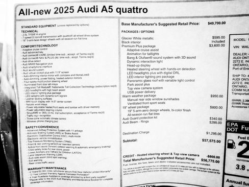 New 2025 Audi A5 2.0T Premium Plus image 31