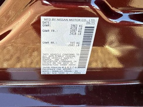 New 2025 Nissan Altima 2.5 SV w/ SV Special Edition Package image 26