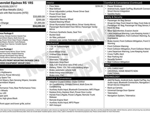 Used 2025 Chevrolet Equinox RS image 8