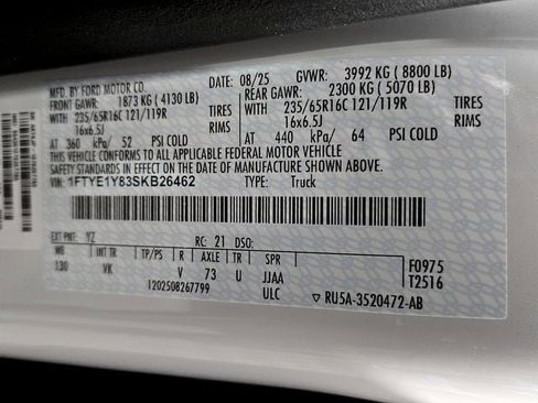 New 2025 Ford Transit 150 Low Roof w/ Load Area Protection Package image 21