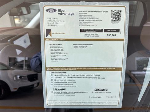 Used 2025 Ford Bronco Sport Outer Banks w/ Outer Banks Tech Package+ AWD/4WD image 5