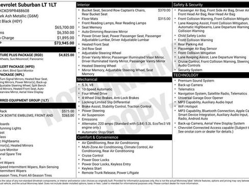Used 2023 Chevrolet Suburban LT w/ LT Signature Plus Package AWD/4WD image 12
