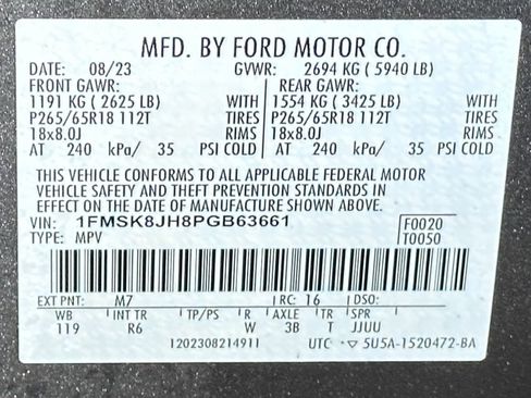 Certified 2023 Ford Explorer Timberline w/ Timberline Technology Package image 57