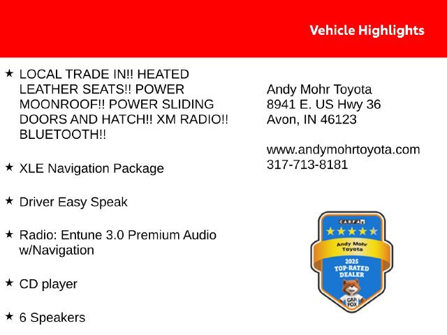 Used 2018 Toyota Sienna XLE w/ XLE Navigation Package FWD image 2