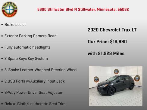 Used 2020 Chevrolet Trax LT w/ LT Convenience Package FWD image 15