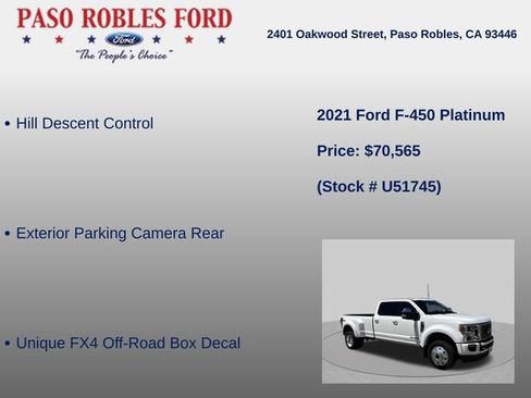 Used 2021 Ford F450 Platinum w/ FX4 Off-Road Package AWD/4WD image 6