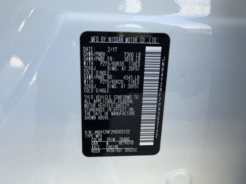 Used 2017 Nissan Armada Platinum w/ Captain Seat Package RWD image 33