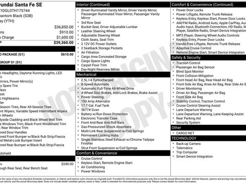 Used 2026 Hyundai Santa Fe SE w/ Tow & Go Package AWD/4WD image 33