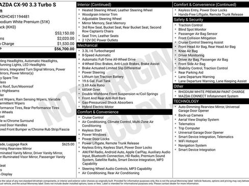 Certified 2025 MAZDA CX-90 3.3 Turbo S w/ Premium Package image 39